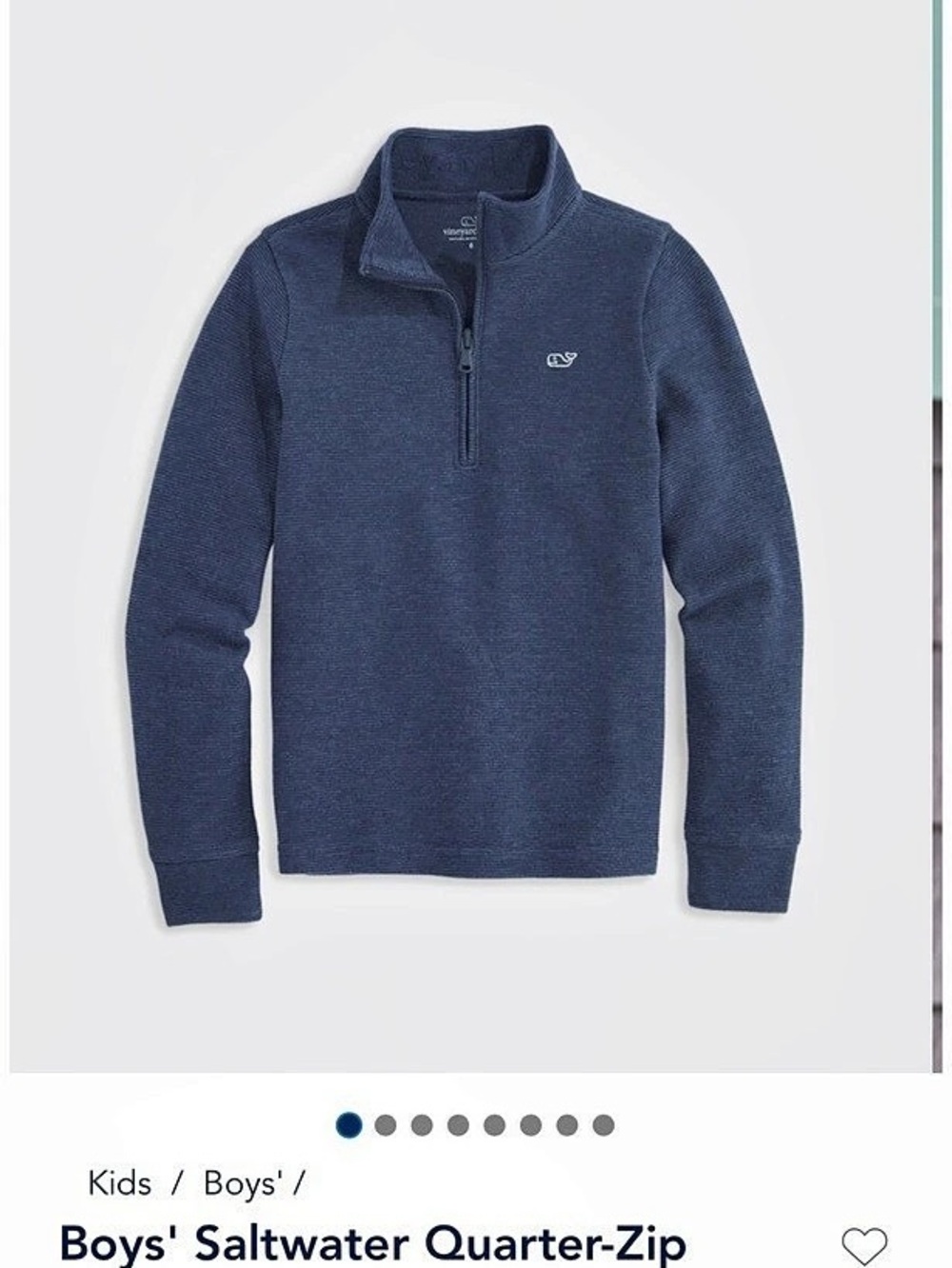 vineyard vines Boys' Saltwater Quarter-Zip Pullover Blue